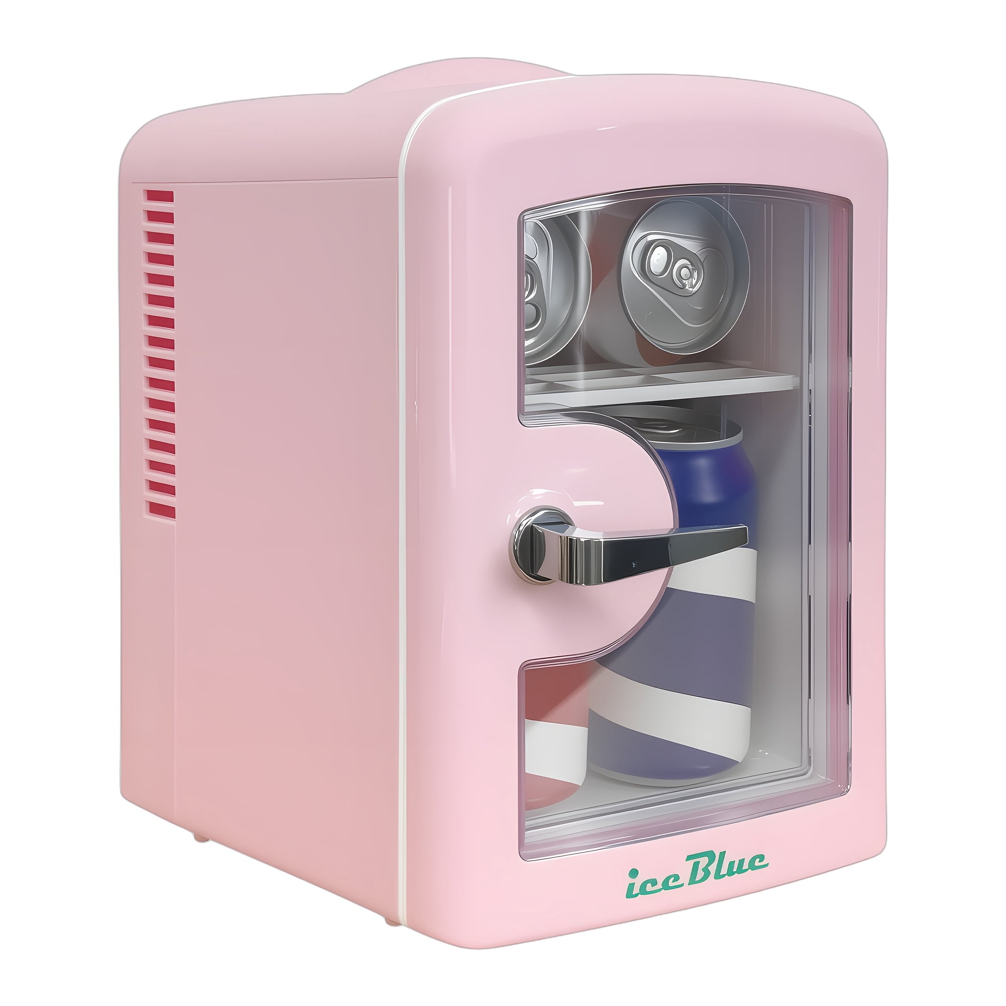 4-liter Portable Mini Refrigerator Freezer, Six 12-ounce Cans Compact Refrigerators, White