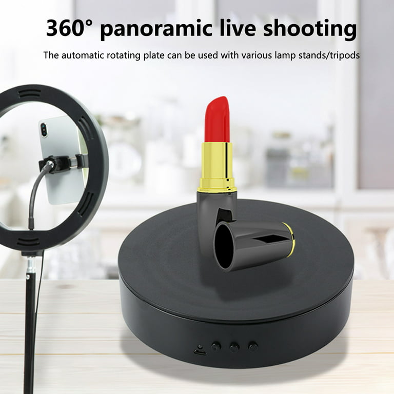 Waroomhouse 1 Set Display Stand 360 Degree Rotatable Show ABS Convenient  Motorized Rotating Display Spinner Turntable for Shopping Mall 