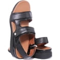 thumbnail image 4 of Strive Aruba Women's Leather Sandal With Three Adjustable Straps In Black Size 5.5/6, 4 of 6