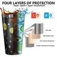 thumbnail image 3 of 16oz Tumblers Black Christmas Ornament Pattern Stainless Steel Vacuum Insulated Double Wall Travel Tumbler Cups Mug with Lid and Straw,Cleaning Brush for Coffee,Tea, 3 of 4