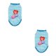 thumbnail image 4 of Greeniant Chalecos a rayas Camisetas para mascotas Ropa para cachorros Costura impermeable Trajes de mano de obra exquisita Traje estampado Azul claro SG 2piezas, 4 of 6