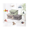 thumbnail image 4 of 3 pz Caja De Almacenamiento De Ropa Con Tapa Plegable Multicolor Lab.G Verde, Café, Gris, 4 of 5