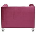 thumbnail image 4 of ACME Heibero Tuxedo Arm Accent Chair with Nailheads in Burgundy, 4 of 5