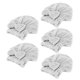thumbnail image 4 of Juego de 5 toallas para el cabello de secado rápido de color gris con diseño de lazo y fibra de carbono que absorben el agua, 4 of 8