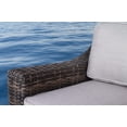 thumbnail image 3 of Living Source International Causeuse d'Extérieur en Osier avec Coussin, Espresso/gris, 3 of 4