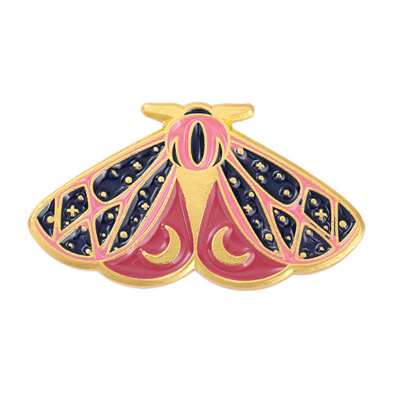 5pcs Exquisite Moth Enamel Pin Collection Animal Badges Lapel Pins