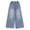 Blue, variant on MIXUE Toddler Girls Pants 'S Bowknot Jeans Wide Leg Flare Cargo Jeans Boot Cut Bottom Denim Baggy Blue Jeans Outwear,Blue,4-5 Years