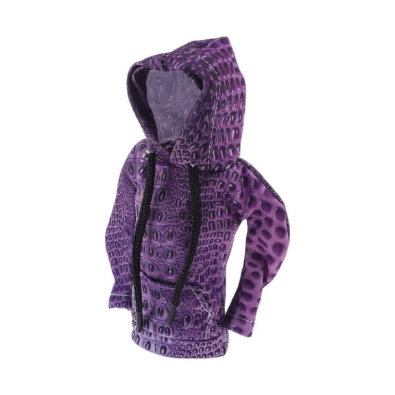 Unique Bargains Gear Shift Knob Cover Car Shift Knob Hoodie Purple Polyester 6.3"x5.12" 1 Pc Digital Printing