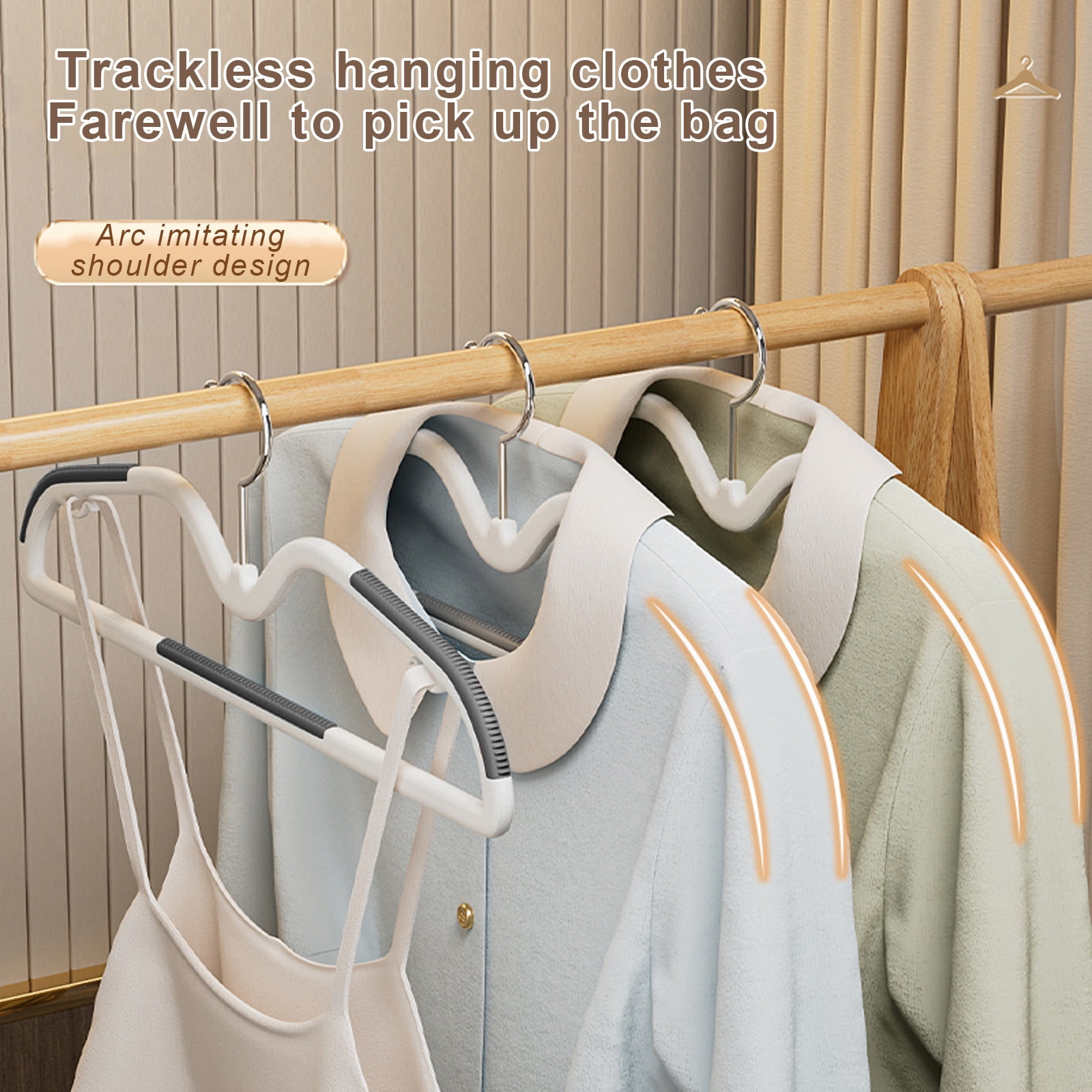 VWRXBZ Clothes Hanger, 16.53x5.91x0.78 Inch Short Neck Hanger Non-slip Thickened Clothes Hanger Household Storage Rack Hanger Creates The GoodHanger Space Saving Wardrobe Universal Hanger 10pcs