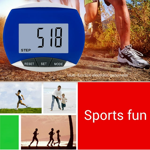 Podómetro contador de pasos para caminar con clip para cinturón podómetro multifuncional pantalla LCD accesorio de ejercicio