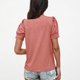 thumbnail image 3 of Camisas de Manga Corta para las Mujeres Casual Color Sólido Cuello Redondo Blusa, Poliéster Ligero Primavera Y Verano Superior, 3 of 6