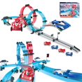thumbnail image 1 of Ensembles de Circuits de Course avec 4 Voitures à Rétrofriction, Boucles à 360°, Cross Overpass & Courbes, Jeu de Course à Grande Vitesse pour Garçons Cadeau d'Anniversaire Enfants 6-12 Ans, 1 of 6