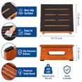 thumbnail image 5 of Step Stools for Adults, Heavy Duty Wooden Stepping Stool with Non-Slip Rubber Surface, One Step Stool for Adults Seniors, 450 LBS Capacity Bed Step Stool for High Beds, Bathroom, Bedroom, Kitchen, 5 of 7