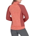 thumbnail image 3 of Little Donkey Andy Women's Warm Lightweight Running Jacket Full Zip Fleece Hybrid Coat for Golf Hiking Orange Heather XL, 3 of 8