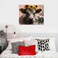thumbnail image 4 of Orinice Black And White Highland Cow In Bathtub Canvas Wall Art Funny Longhorn Cattle Sunflower Vintage Animal Room Aesthetic Modern Cute Prints Painting For Bathroom Decor Unframed20''X16'' 20x16in, 4 of 5