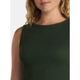 thumbnail image 4 of Time and Tru Women's Plus Sleeveless Smocked Midi Dress, Size XS-4X, 4 of 5