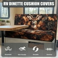 thumbnail image 4 of FORUDESIGNS Deer Camo Print RV Dinette Cushion Covers 2 Pcs Comfortable Camper Cushion Slipcover Stretchable Loveseat Sofa Chair Cover Furniture Protector for RV Camper Car Bench, 4 of 7