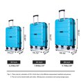 thumbnail image 7 of Luggage 3 Piece Sets, 100% PP Hardshell Suitcase, Lightweight Spinner Wheels Luggage Sets, Durable Travel Luggage Bags with TSA Lock, Upright Carry-on Suitcases 20in/24in/28in, Light Blue, 7 of 7