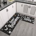 thumbnail image 3 of Halloween Kitchen Rug Set Of 2 Absobent Kitchen Mats for Floor,Happy Halloween Bat Spider Skull Kitchen Floor Mats for Bathroom,Room Bath (47x17+30x17 Inches), 3 of 7