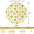 thumbnail image 3 of Easter and Chicks Yellow Pattern Round Tablecloth 60", Wrinkle-Resistant Wipeable Cover for Kitchen, Dining, Picnic & Patio, 3 of 6