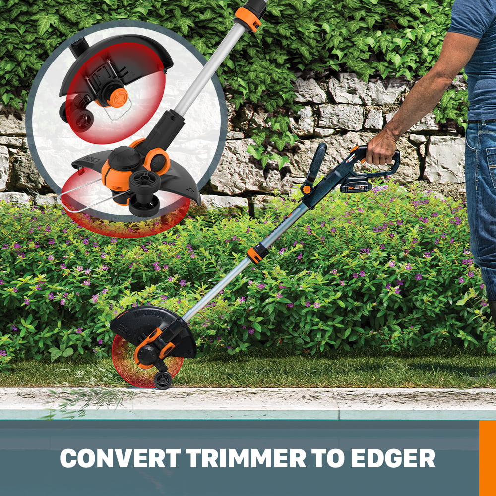 Worx Wg163.8 Gt 3.0 20v Powershare 12 Cordless String Trimmer & Edger  (battery & Charger Included) : Target