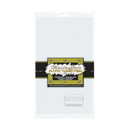 

Plastic Rectangular Tablecover 54 X 108 White - 12 Pack (1/pkg)