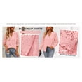 thumbnail image 4 of FreshPretty Women's Long Sleeve Shirts Button Down Dressy Casual Blouses V Neck Embroidery Hollow Out Tops Fall Winter Clothes, 4 of 9