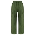 thumbnail image 4 of JanJean Kids Girls Baggy Jogger Cargo Pants High Waisted Loose Wide Leg Casual Sweatpants Hip Hop Green 10, 4 of 6