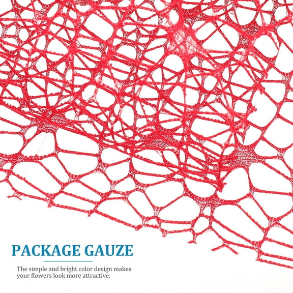 IBASETOY Red Polyester Bouquet Wrapping Material for Floral Packaging and Wrapping Use