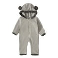 thumbnail image 5 of breaise Fleece Baby Bodysuit – Infant One Piece Kids Hooded Romper Outerwear Toddler Jacket Cute Jumpsuit Winter Warm Clothes 2PC, 5 of 9