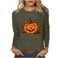 thumbnail image 2 of DailyTrove Women's Halloween Long Sleeve Sweatshirt, Skeleton Print, Edgy Fit, Cozy Fabric, Halloween Parties & Night Out, 2 of 6