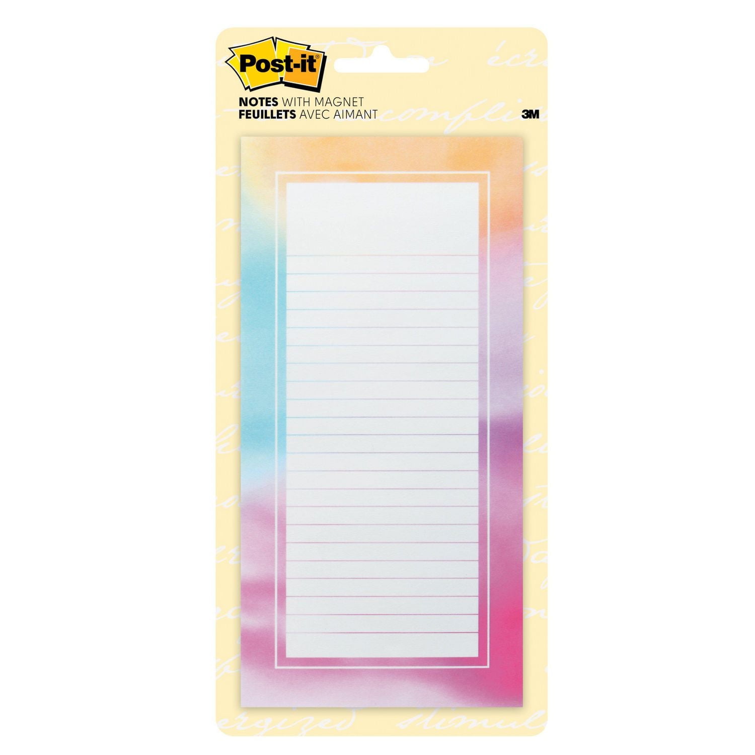 Feuillets Post-it® BC-LIST-OBRT, avec aimant
