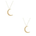 thumbnail image 3 of Collar de cadena Minnieouse Ajustable Luna Colgantes de Oro 2piezas, 3 of 6