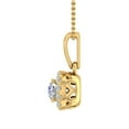 thumbnail image 2 of 1/3 Carat Diamond Halo Pendant Necklace in 14K Yellow Gold (Silver Cable Chain), 2 of 3