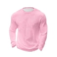 thumbnail image 2 of Men's Long Sleeve Casual T-Shirt for Home Fitness and Daily Wear Loose Fit Solid Color Top, 2 of 5
