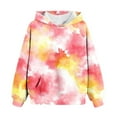 thumbnail image 5 of Byworldtasic Womens Sweatshirts Hoodies for Women Tie Dye Oversized Sweatshirt Plus Size Loose Fit Cute Hoodie Drawstring Fall Pullover with Pocket, 5 of 6
