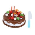 thumbnail image 3 of Pretend Play Birthday Cake Toy Set, Free Collocation Kids Play Cake Set DIY  For Kids Over 3 Years Old Chocolate Color, 3 of 8