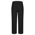 thumbnail image 2 of Men's Linen 2 Piece Outfits Button up Long Sleeve Shirt and Wide Leg Pant Set Casual Beach Travel Clothes (L, Black), 2 of 8