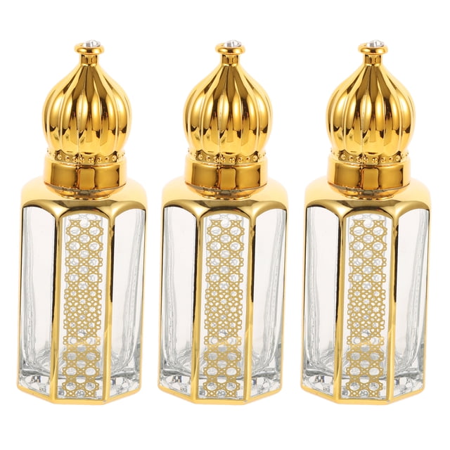 MasteelfCA 3Pcs Essential Oil Bottle Perfume Roller Bottles Essential Oil Dispensing Bottles Exquisite Roll On Bottles