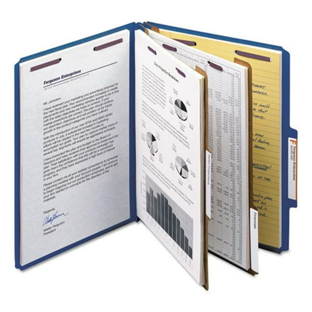 Smead Manufacturing 14032 Pressboard Classification Folders- Dark Blue