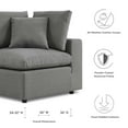 thumbnail image 6 of Modular Lounge Sofa Corner Chair, Charcoal Grey Gray, Fabric, Modern Contemporary, Outdoor Patio Balcony Cafe Bistro Garden Furniture Hotel Hospitality, 6 of 6