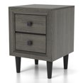 thumbnail image 2 of Furniture of America Seven Wood Nightstand with 2-Drawer, Gray, 2 of 6