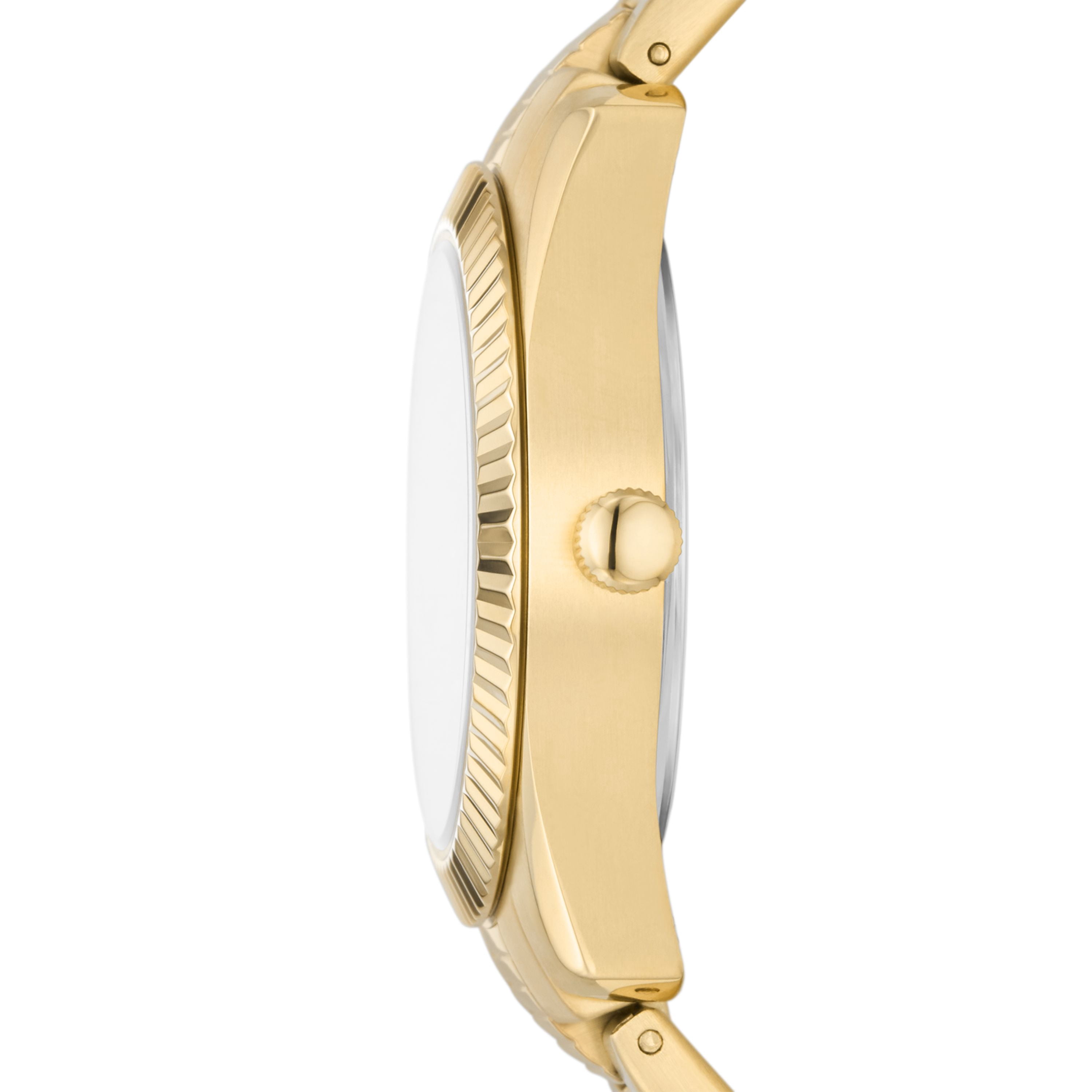 scarlette three hand day date two tone stainless steel watch