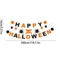 thumbnail image 3 of Long Halloween Party Flag Banner - Non-Woven Fabric Decor for Mall Windows Walls Doors Holiday Background​(Black), 3 of 6