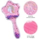 thumbnail image 3 of JM Paquete de 2 cepillos para el cabello para niñas (rosa, morado), cepillo para el cabello para niños, peine con airbag con purpurina de unicornio de dibujos animados, juego de cepillos para el cabello adecuado para niños y niñas con cabello rizado y liso, como regalo para el día del niño. JM, 3 of 5