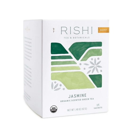 Rishi Tea Organic Scented Green Tea Jasmine -- 15 Tea Bags