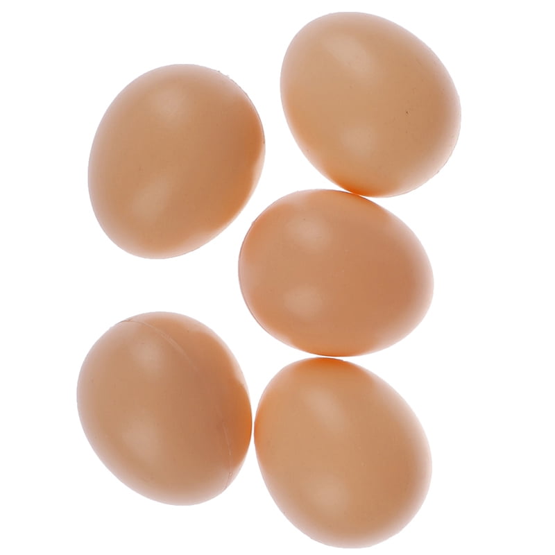 5Pcs Fake Dummy Egg Hen Poultry Chicken Joke Prank Plastic Eggs Home Party Decor 