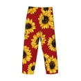 thumbnail image 5 of Disketp Sunflowers On Red Men'S Pajama Pants - Ultra Soft Fleece Sleep And Lounge Pants (Size: S-Xxl), 5 of 9