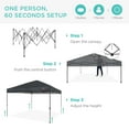 Best Choice 10x10ft Pop Up Canopy, 1Button Setup, Wheeled Case, 4