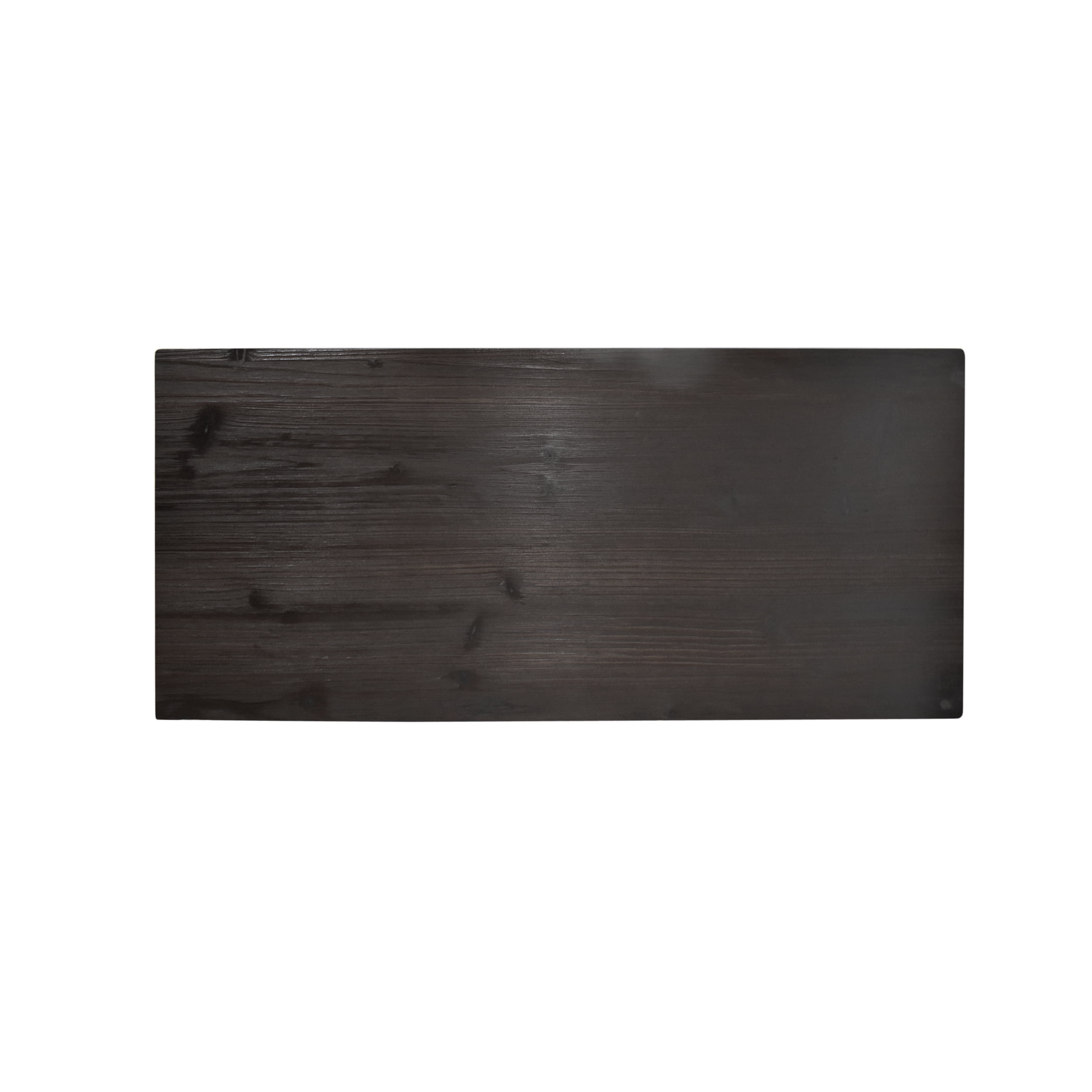 84.75" Black and Brown Contemporary 5-Shelves Rectangular Storage Display Bookcase